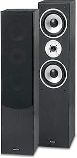 Fenton SHFT60B Altavoz de Torre HiFi, Sistema de Sonido de 500w totales, Juego de 2 Altavoces de Columna estéreo de 3 vías con 2 x 6,5 Pulgadas, Altavoz de Cine en casa, Negro (Pareja)
