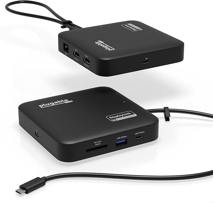 Plugable USB-C Docking Station USB4 Dual HDMI