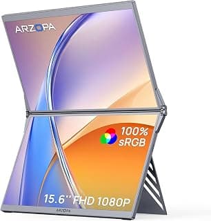 ARZOPA E1 Monitor Portátil Doble 15,6"