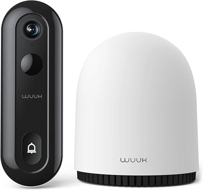WUUK 2K Sonnette Vidéo avec Caméra et HomeBase