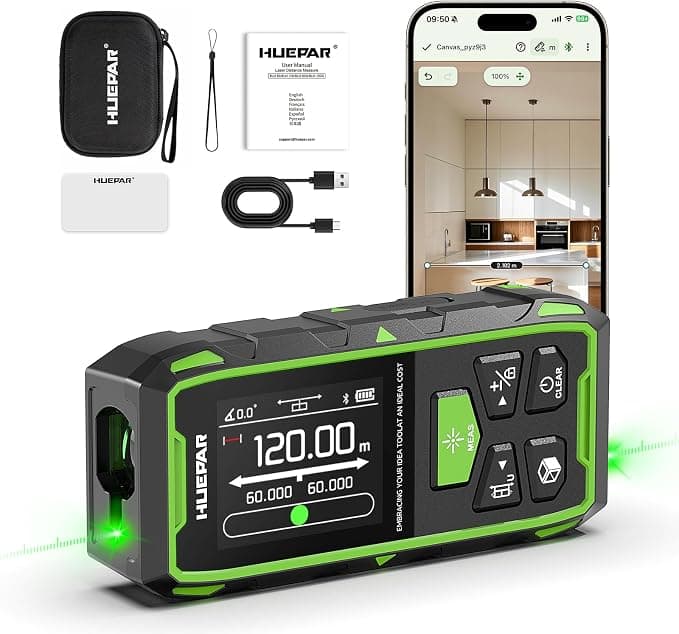 Huepar BLM120 Telemetro laser Bluetooth 120 m