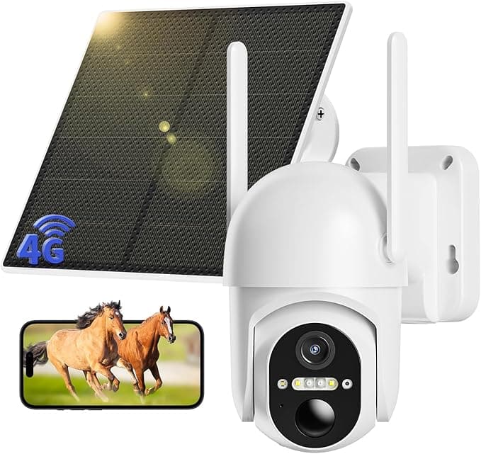 NUASI 4G LTE Telecamera Solare 2K