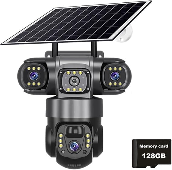 OSHPMBDLYFJ Solar Camera 4G met drie lenzen