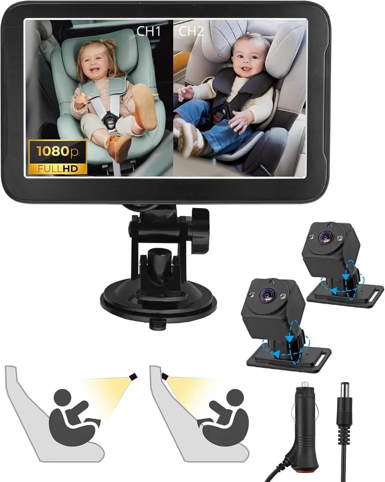 eSynic doble 1080P con pantalla de 7 pulgadas