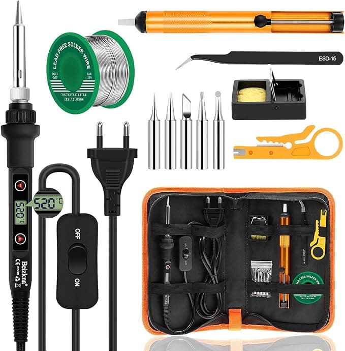 Beizkna Soldador de estaño 80W Kit 13 en 1