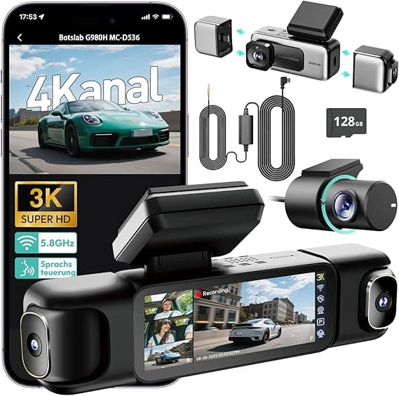 BOTSLAB G980H 4-Kanal-Dashcam