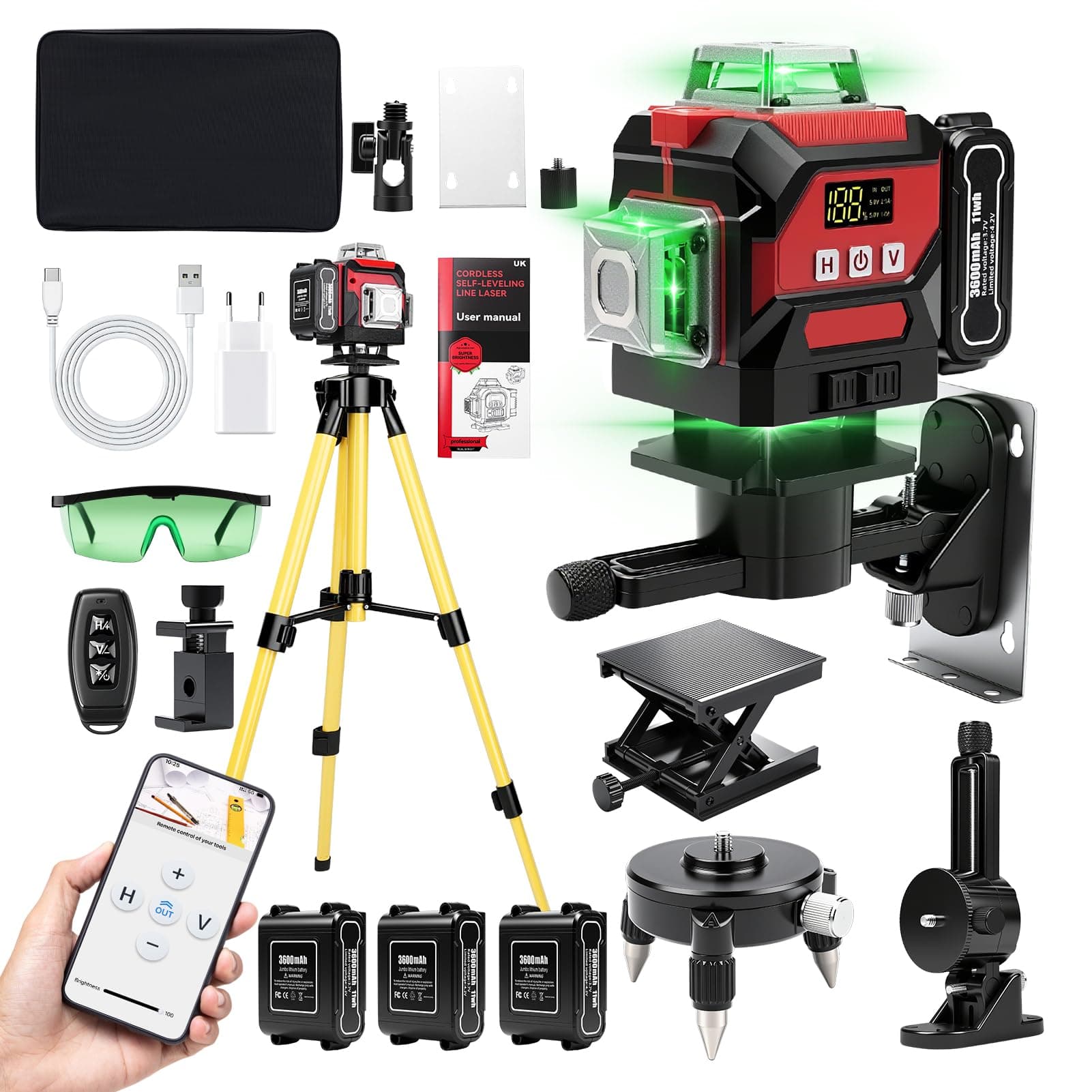 Risegun Cross Line Laser 4D 16 Green Line