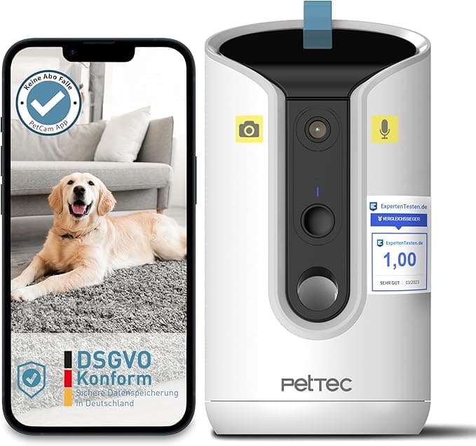 PetTec 360° Haustierkamera mit Futterspender