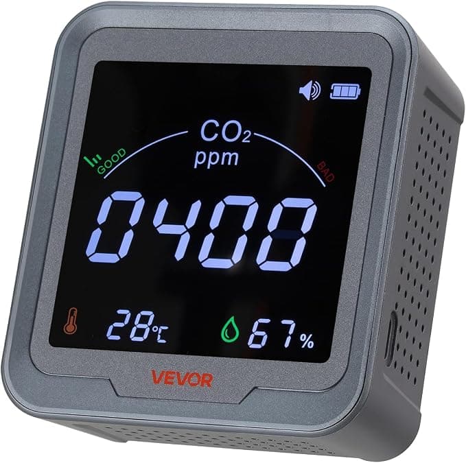 VEVOR Détecteur CO₂ 400–5 000 ppm